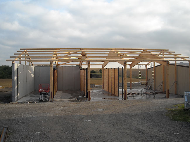 Konstruktion Binder-Halle