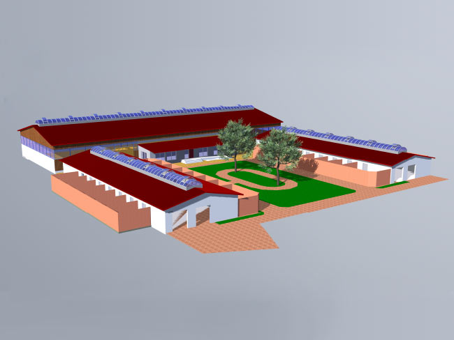 Eingabeplanung - Reiterhof 3D Modell