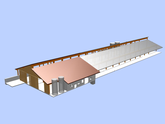 Entwurfsplanung - 3D-Modell Stall