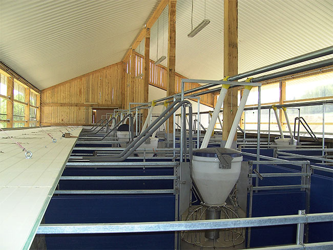 Sheddachlösung mit Trapezblech