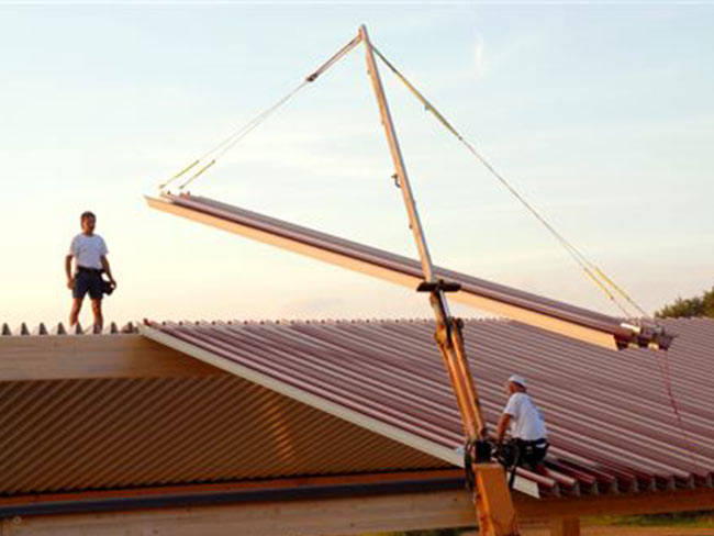 Weitgespannte Dacheindeckung