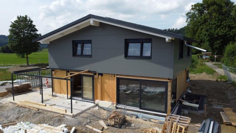 EFH Holzmassivwand 1