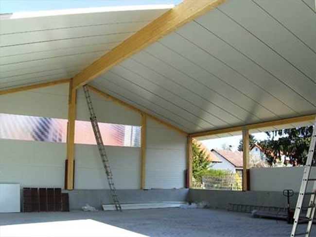 Einschaliges Sandwichdach