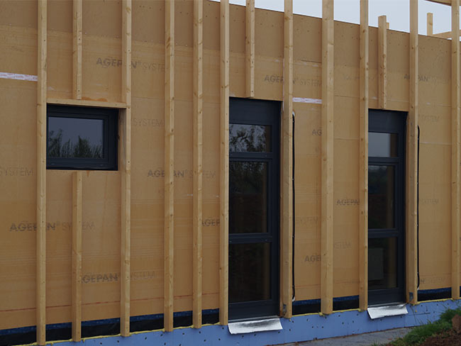 Holzständerwand aussen